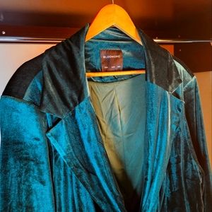 Bloomchic green 1 button blazer Velvet